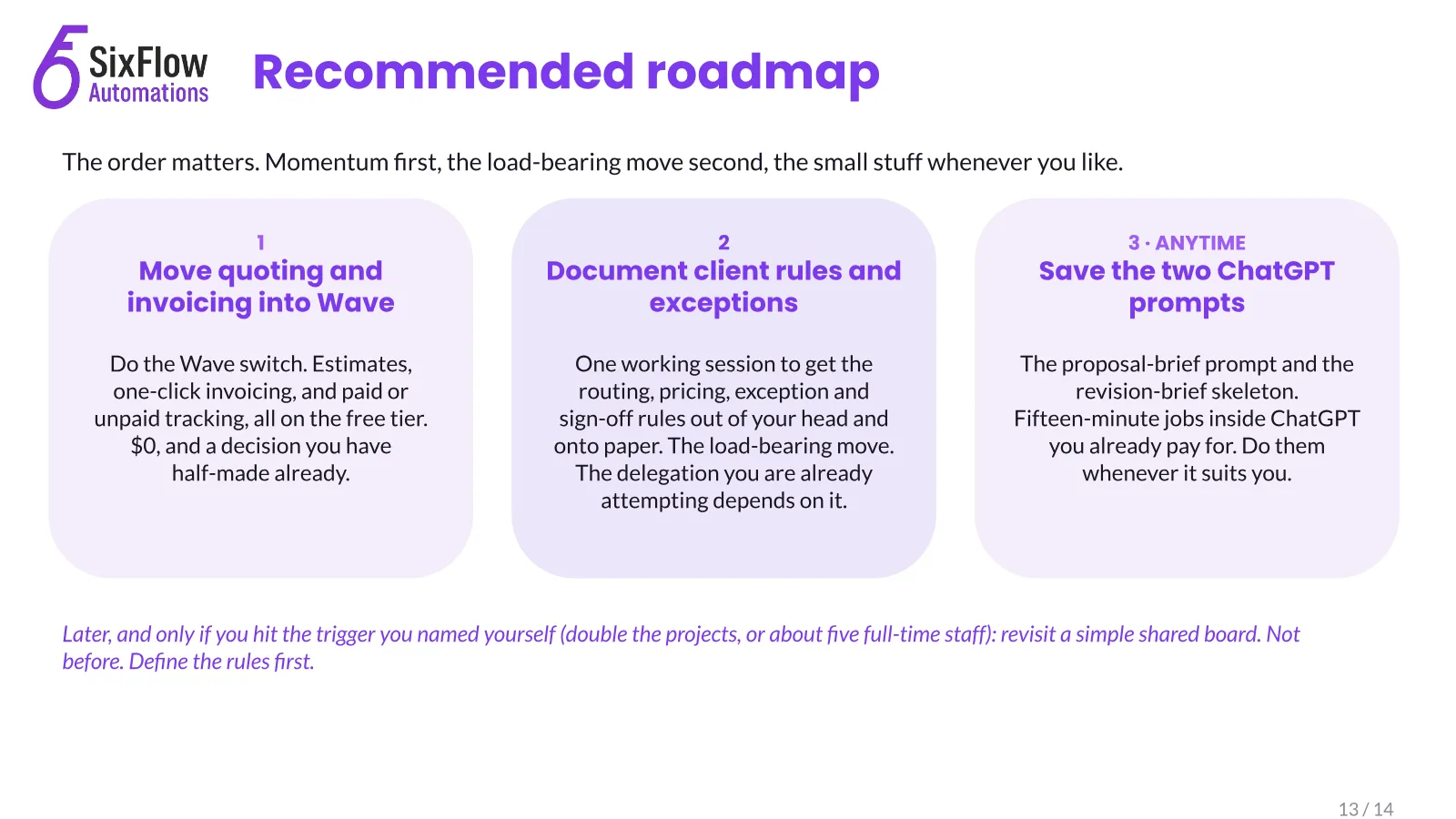 The agency that ran on its owner's memory, slide 13 of 14